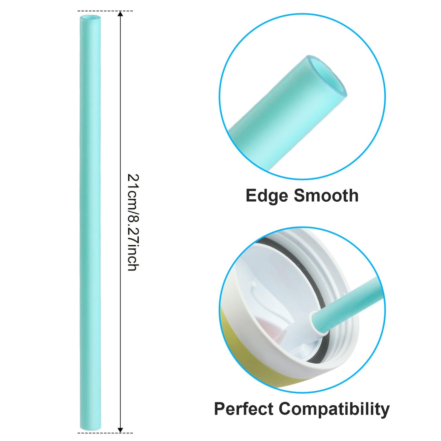 Replacement Straws Compatible with Owala Water Bottle Freepsip 24 Oz - Replacement Parts For Owala Cup 32 Oz -Accessories Set Include 6 BPA-FREE Straws and 1 Cleaning Brush