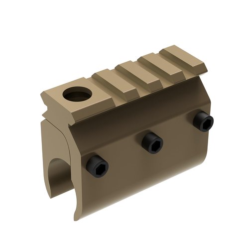 Eastern Tactical Supply Barrel Mount Picatinny Rail Mount Shotgun Barrel clamp 12ga 20ga for QD Sling Mount red Laser bipod Sling (BR005QD-TAN)