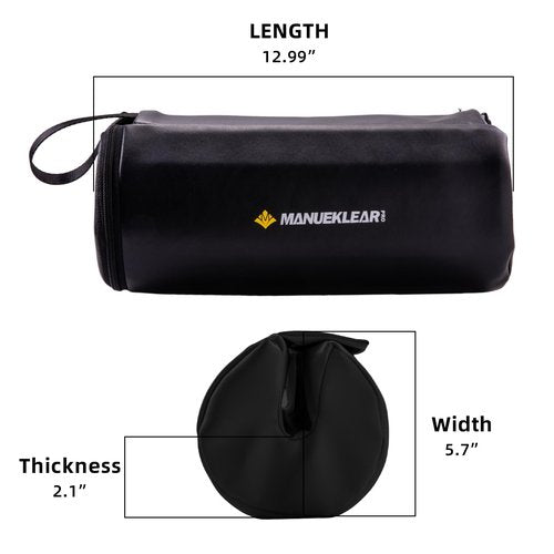 Hip Thrust Pad for Barbell 3.5" Thick Leather Olympic Barbell Pad for Bench Press Weightlifting Powerlifting (Black)