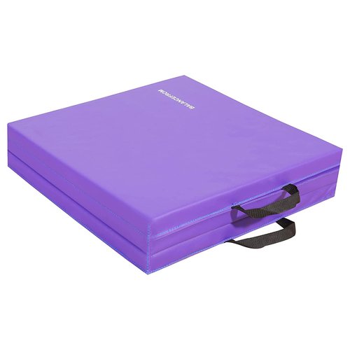 BalanceFrom Folding Gymnastics Mat Home Gym Floor Tumbling Equipment, Purple