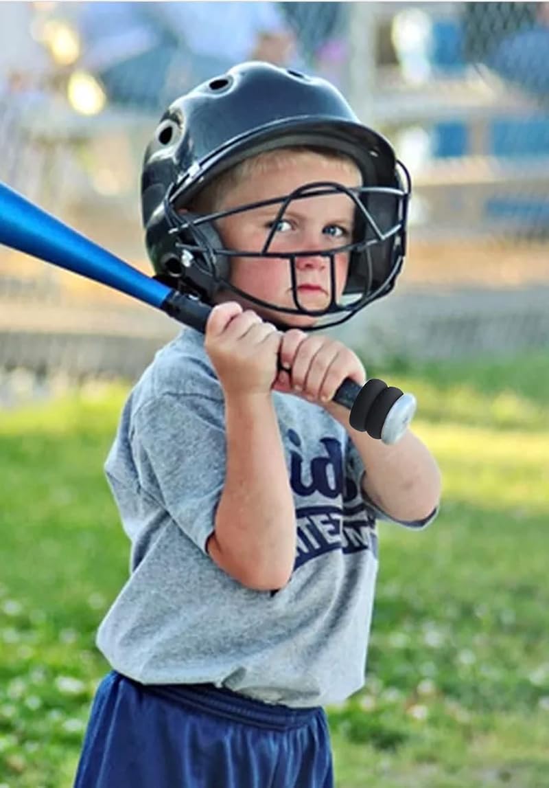 Pink Bat Grip Choke Up Rings with Baseball Icons – 4 Pack for Youth Baseball