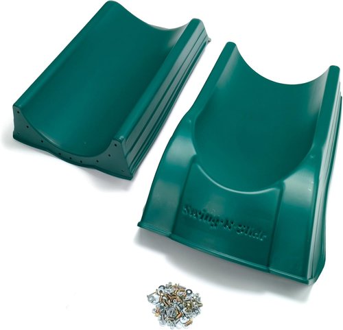 Slide Summit Slide - Green Mounts to a 4' Platform, Two-Piece Design to Help Prevent Sagging and Warping