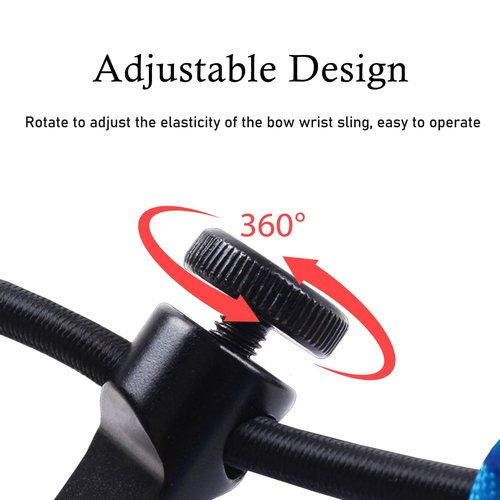 Archery Bow Wrist Sling, 550 Paracord Strap for Compound Bow & Recurve (Blue)