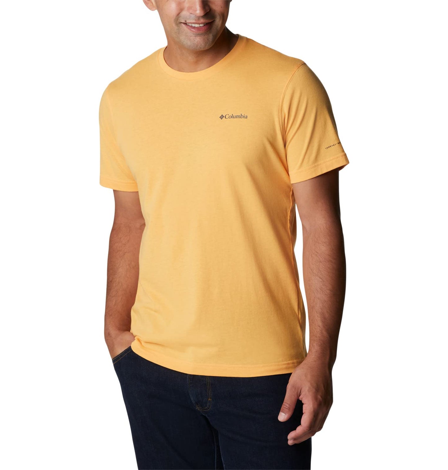 Columbia Men's Thistletown Hills Short Sleeve, Mango Heather, Medium