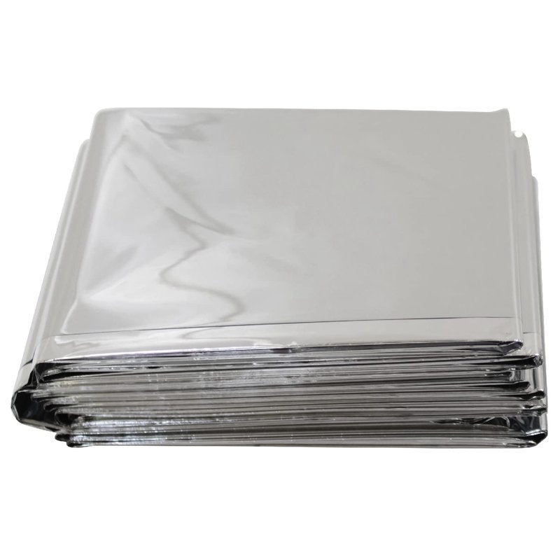 Kemp USA Emergency Mylar Blanket Pack of 25 Lightweight Thermal Reflective Survival Blanket First Aid Disaster Preparedness Camping Vehicle Bug Out Bag Emergency Supply Gear