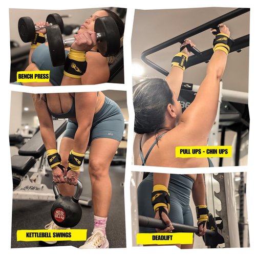 GRIPZILLA Wrist Wraps for Weightlifting Men/Women- 21'' Premium Lift Heavier Wrist Straps for Weightlifting, Gym, Carpal Tunnel Wrist Brace Weight Lifting Wrist Wraps with Thumb Loop for Powerlifting, Deadlift