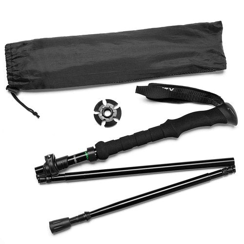 Foldable Pointer Safety Stick | Hiking Stick with Nylon Bag for Men and Women with Professional Multitool Comfortable Grip