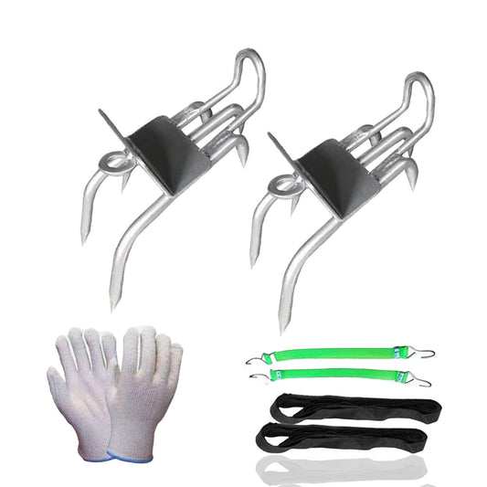 2025 Upgrade 5 Teeth Outdoor Tree-Climbing Anti-Slip Cat Claw Shoes Set, with Adjustable Elastic Bands (1 Pair 5 Claws Tree Climbing+Elastic Band)