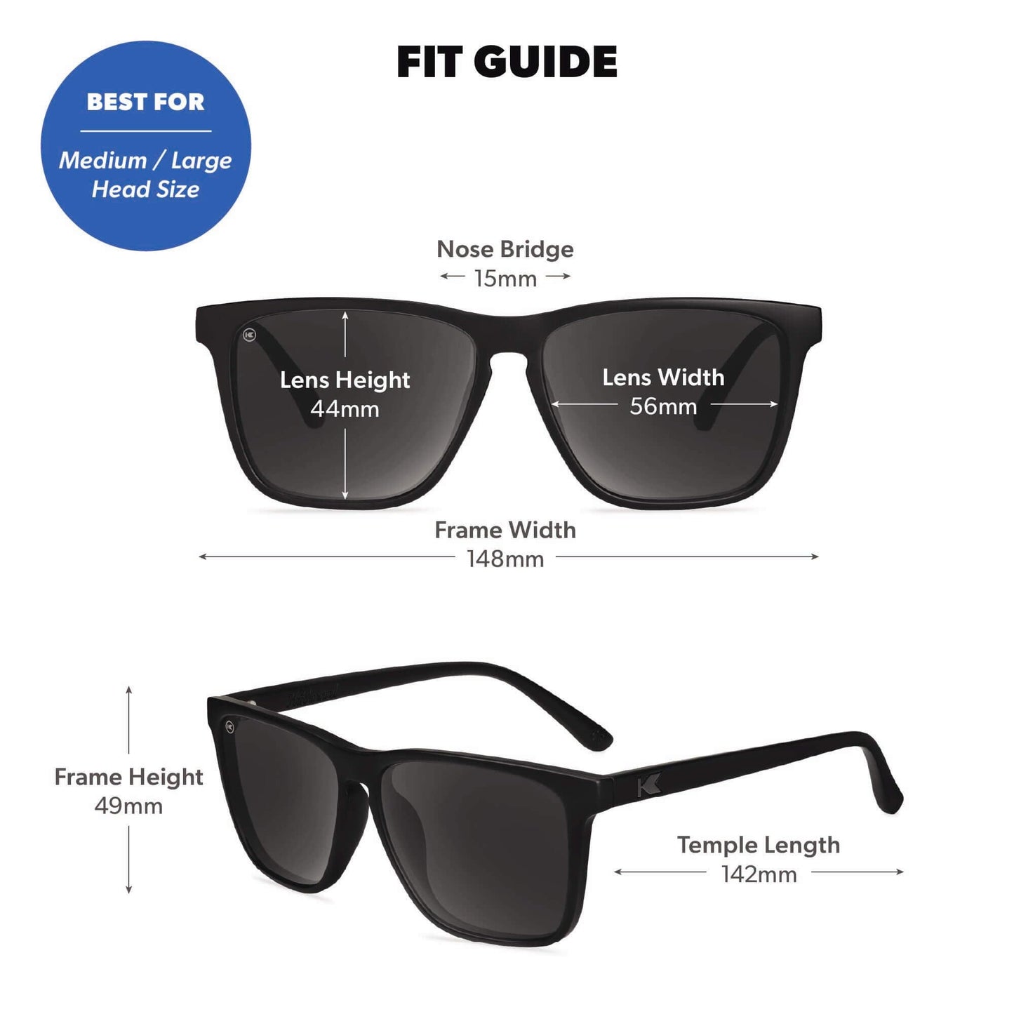 Knockaround Fast Lanes Polarized Lightweight Sunglasses for Men & Women - UV400 Protection