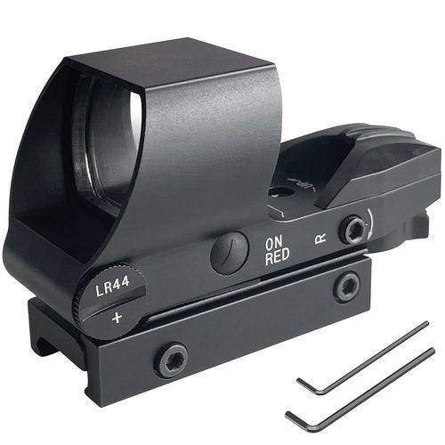 Socpuro 1x28x40mm Red Green Dot Reflex Sight with 9 Brightness Levels, 4 Adjustable Reticles Reflex Sight Scope with 20mm Rail Mount