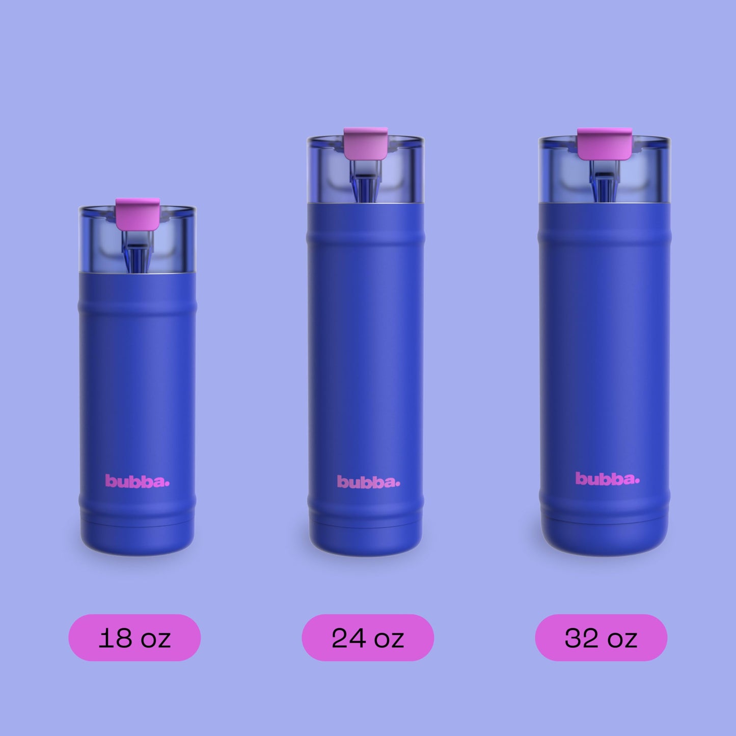 bubba 18 oz Dualsip Insulated Stainless Steel Water Bottle with Straw - Reusable, Leakproof, Lightweight, Dishwasher Safe, Lead-Free and BPA-Free, Ocean Energy