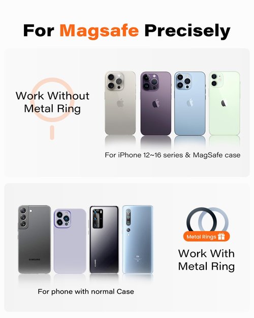 A2C Upgraded Magnetic Golf Cart Phone Holder Compatible with MagSafe iPhone 16 Pro Max Plus 15 14 13 12 Fits EZGO Club Car Yamaha Icon, Golf Cart Accessories Essential Gifts for Father Men Grandpa Dad