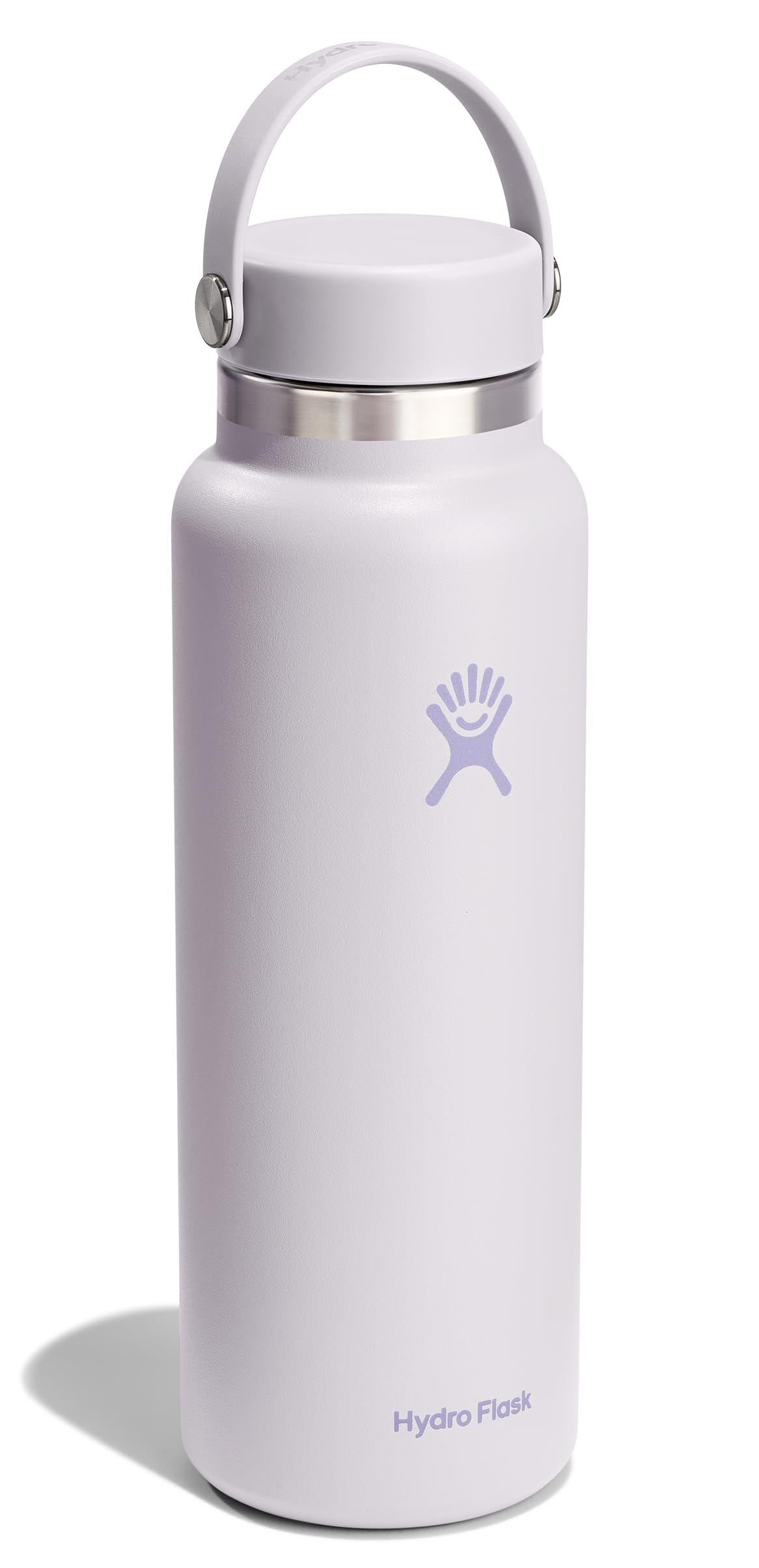 Hydro Flask Water Bottle - Insulated Stainless Steel - Wide Mouth Flex Lid, Non Spill, Leakproof and Refillable in 40 Oz Cloud Pink