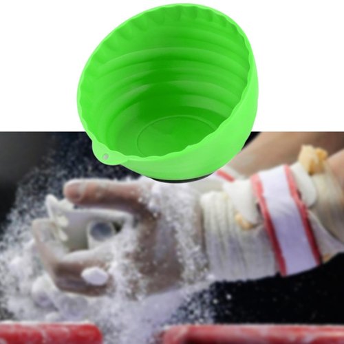 Gym Chalk Bowl Chalk Holder Multi Position Storage Bowl Gym Chalk Storage Container for Bouldering Barbell Weightlifting, Green