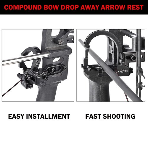 ZSHJGJR Archery Arrow Rest Full Containment Drop Away Arrow Rest Right/Left Hand for Compound Bow Hunting Shooting Archery Accessory (Left-Handed)
