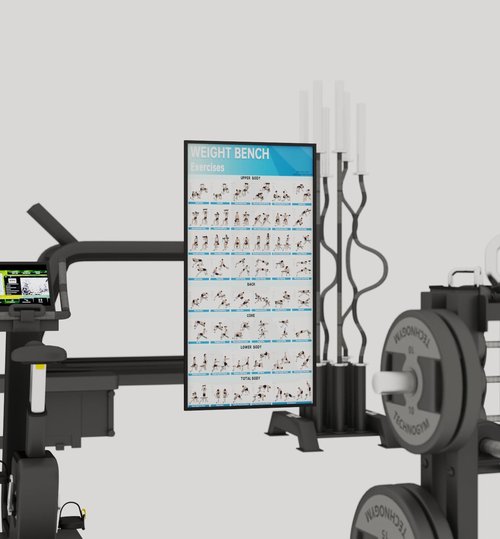 MCNBLK Fitness Bench Poster - Adjustable Benches Body Building Guide-LAMINATED, 17" x 27"