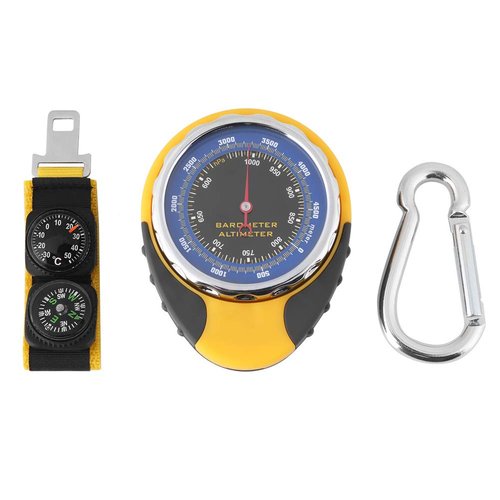 Nikou 4 in 1 Digital Mini Compass Altimeter Thermometer Barometer for Outdoor Camping