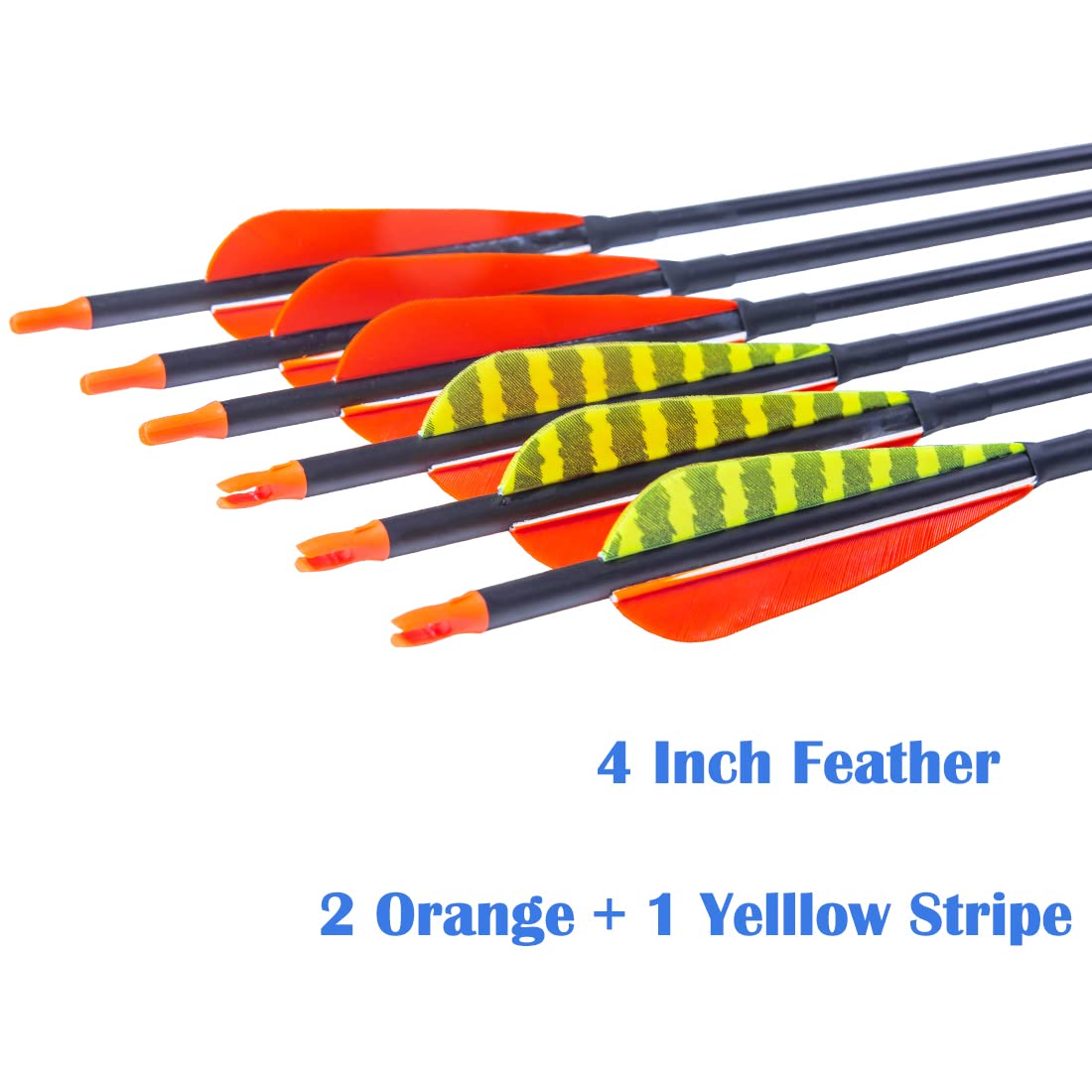 Pinals Archery 340 400 500 Spine Carbon Arrows for Compound Recurve Bows Hunting Target Traditional Longbow 30 inch Arrow Shaft 12PCS(400 30")