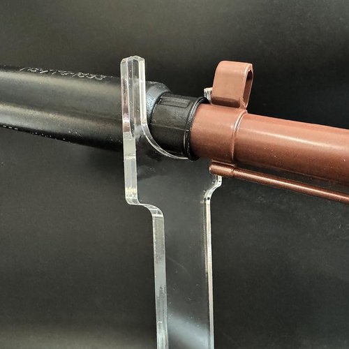 LITAITAI 1Pack Rifle, Long Gun Display Stand,Clear Acrylic Gun Presentation Stands,Shotgun Holder,Hunting Gun Display Rack (6&8 in)