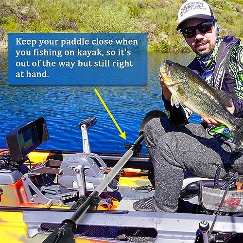 Kayak Paddle Holder Track Mount with Net & Pole Storage - Variation 2026