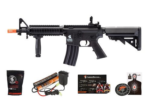 Lancer Tactical High FPS MK 18 MOD 0 CQB Gen 2 Field AEG Airsoft Rifle - Black/Regular High FPS