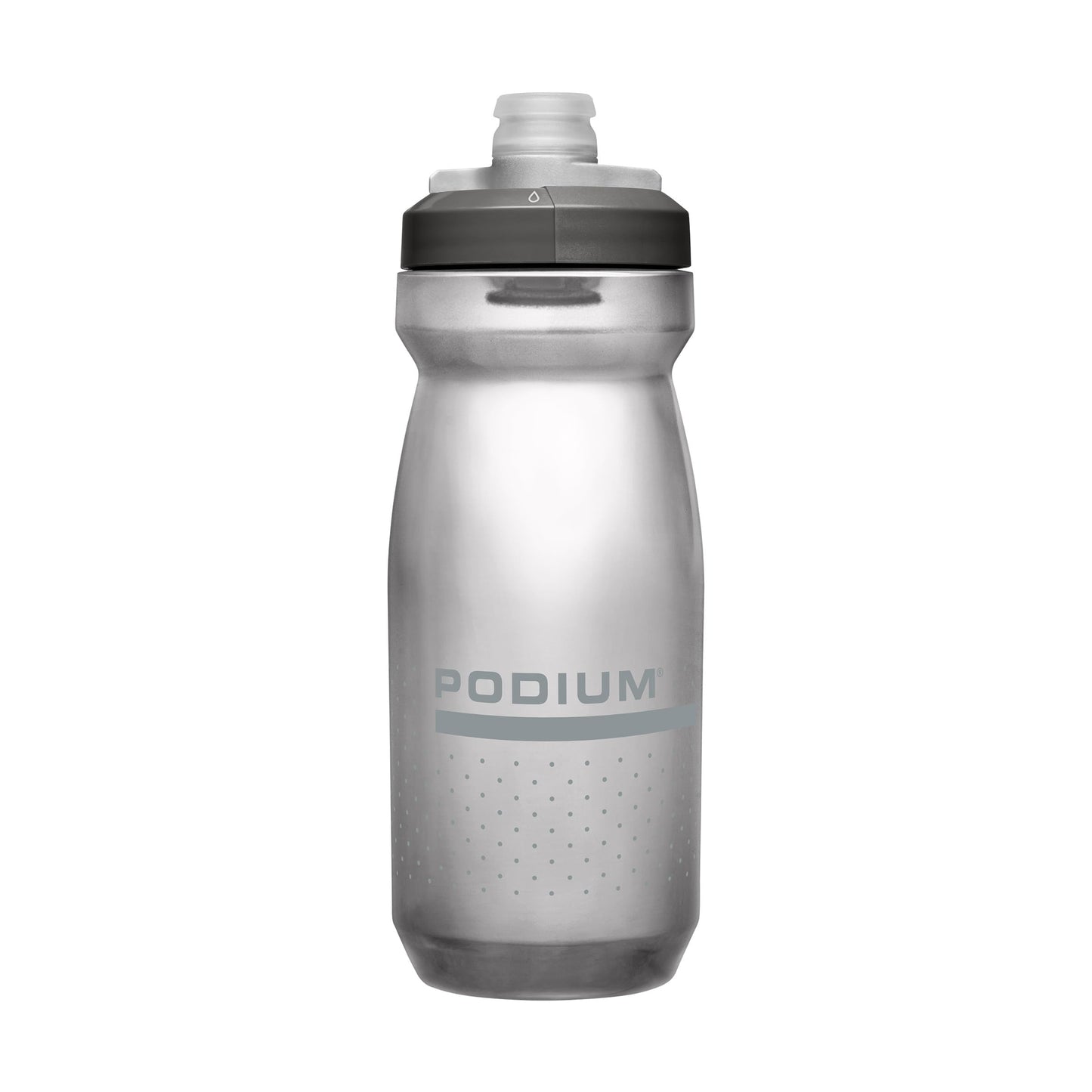 CamelBak Podium Bike Squeeze Water Bottle, High‑Flow Easy‑Squeeze Design for Cycling Performance, 21oz, Smoke