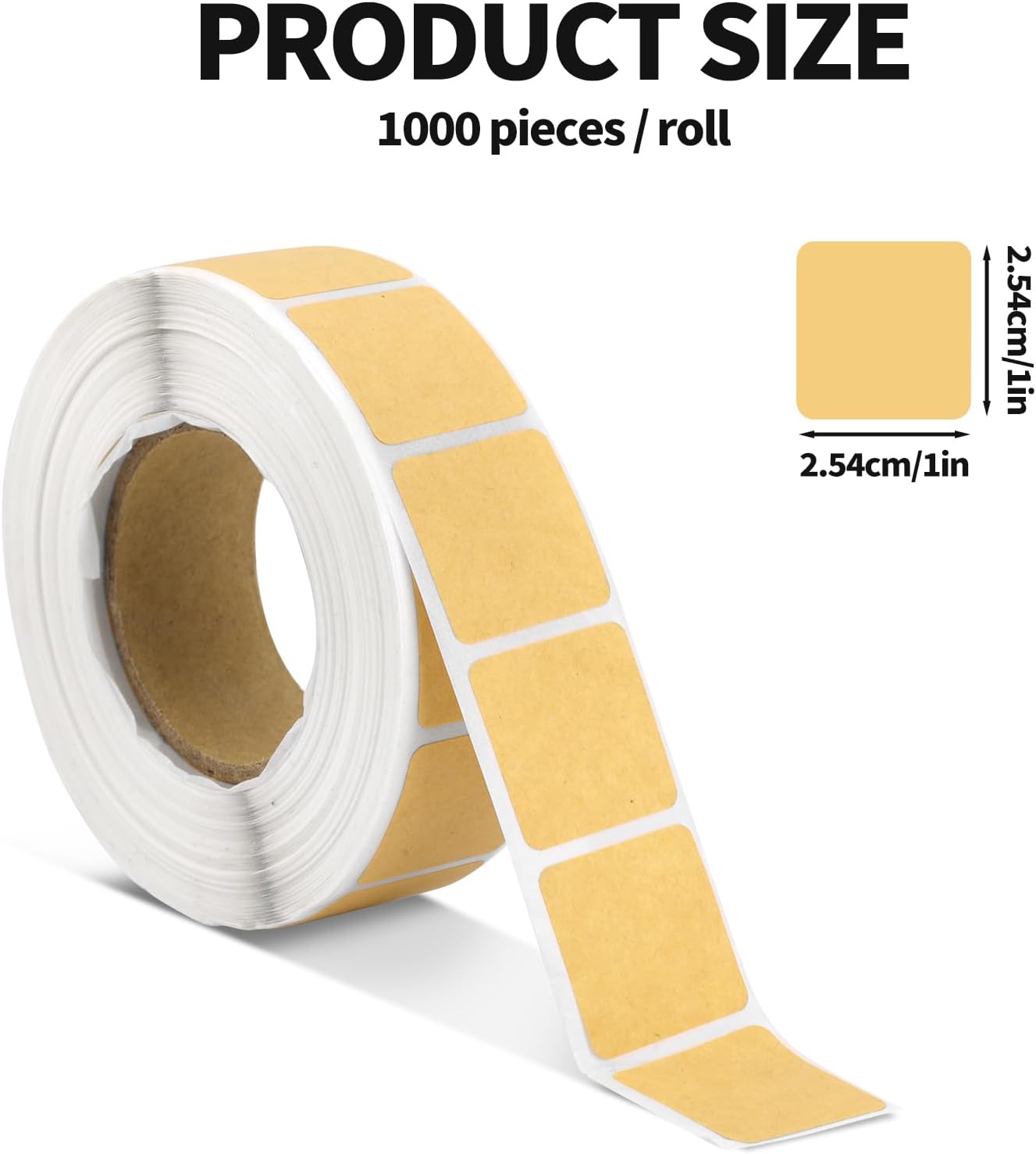 2000pcs/2 Rolls Target Pasters, 1 Inch Self-Adhesive Target Stickers Tape Square Shooting Cardboard Paper Targets Label Marker for Shooting Range Practice