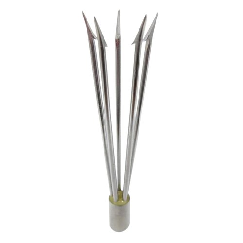 Scuba Choice Spearfishing 6" Stainless Steel 5-Prong Paralyzer Tip w/Barbs – Durable Replacement Spear Head for 6mm Thread Pole Spears – Lionfish Hunting Accessory