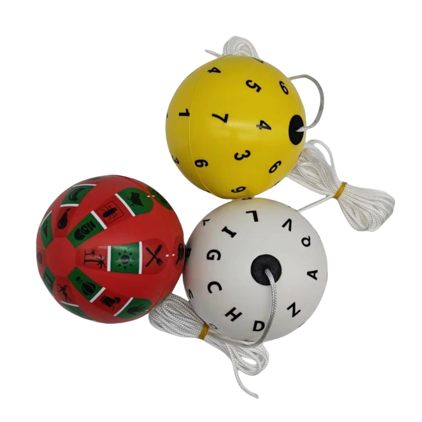 Marsden Ball Vision Therapy with Letters for Hand-Eye Coordination and Visual, Visually Impaired Estrabismo Amblyopia Vision Children Eye Therapy Training Improve Ball (Yellow)