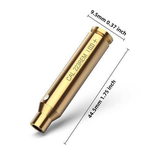 EZshoot 223 5.56mm Laser Bore Sight Red Laser 223/556 Bore Sight with 2 Sets of Batteries