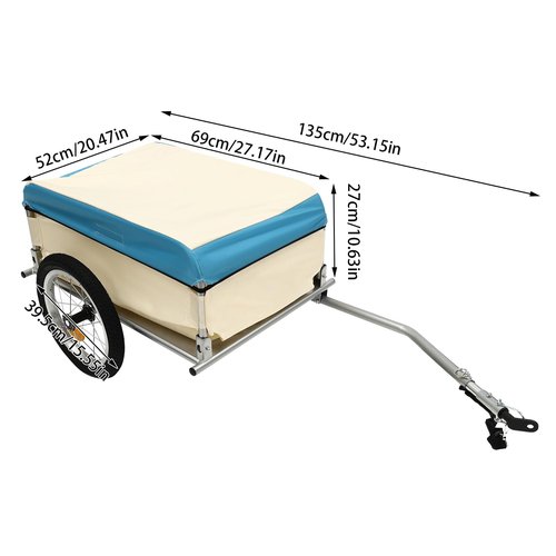 Binceg Bike Cargo Trailer, 110lbs Load Capacity, Foldable Bicycle Trailer with Universal Bike Hitch, 15.55" Quick Release Wheel, Mountain Bike Cargo Trailer for Camping or Shopping
