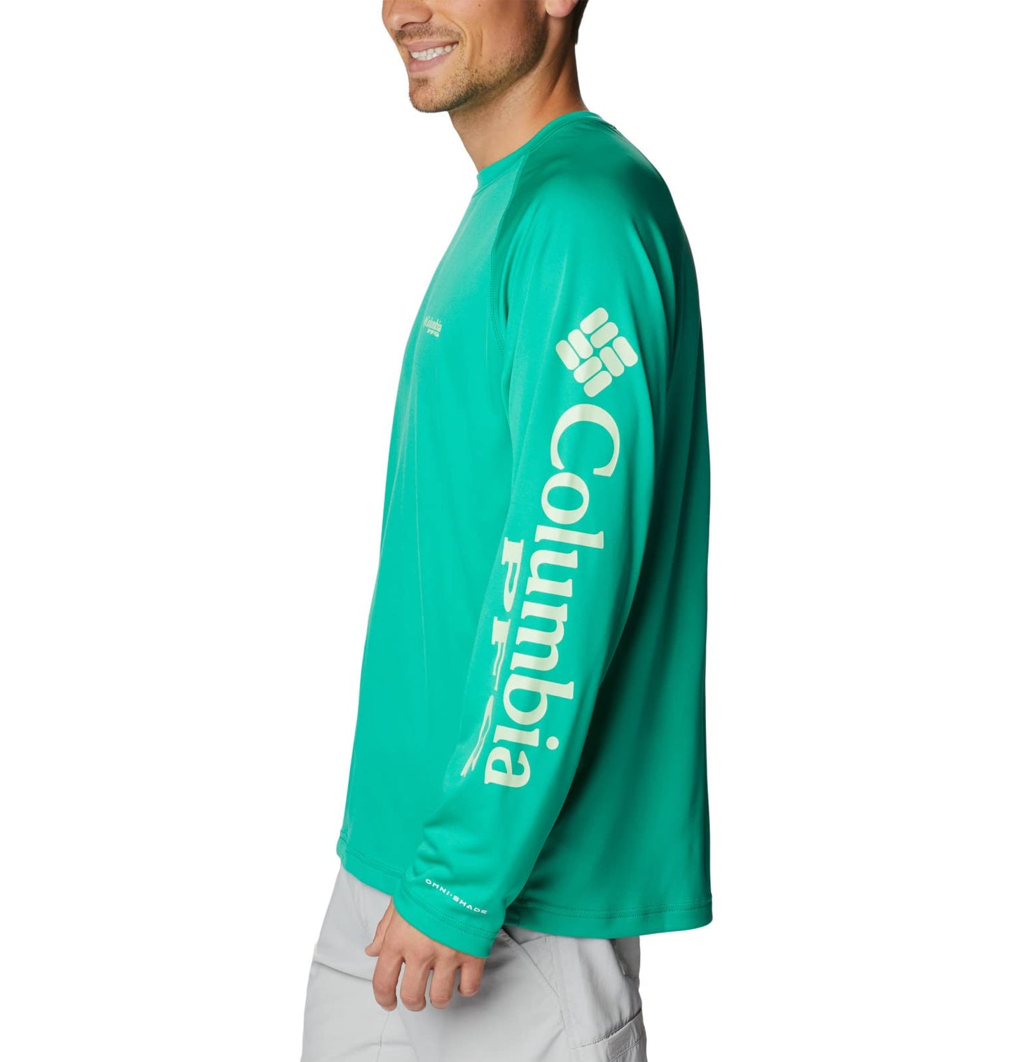 Columbia Men's Terminal Tackle Long Sleeve Shirt, Circuit/Key West Logo, Large Tall