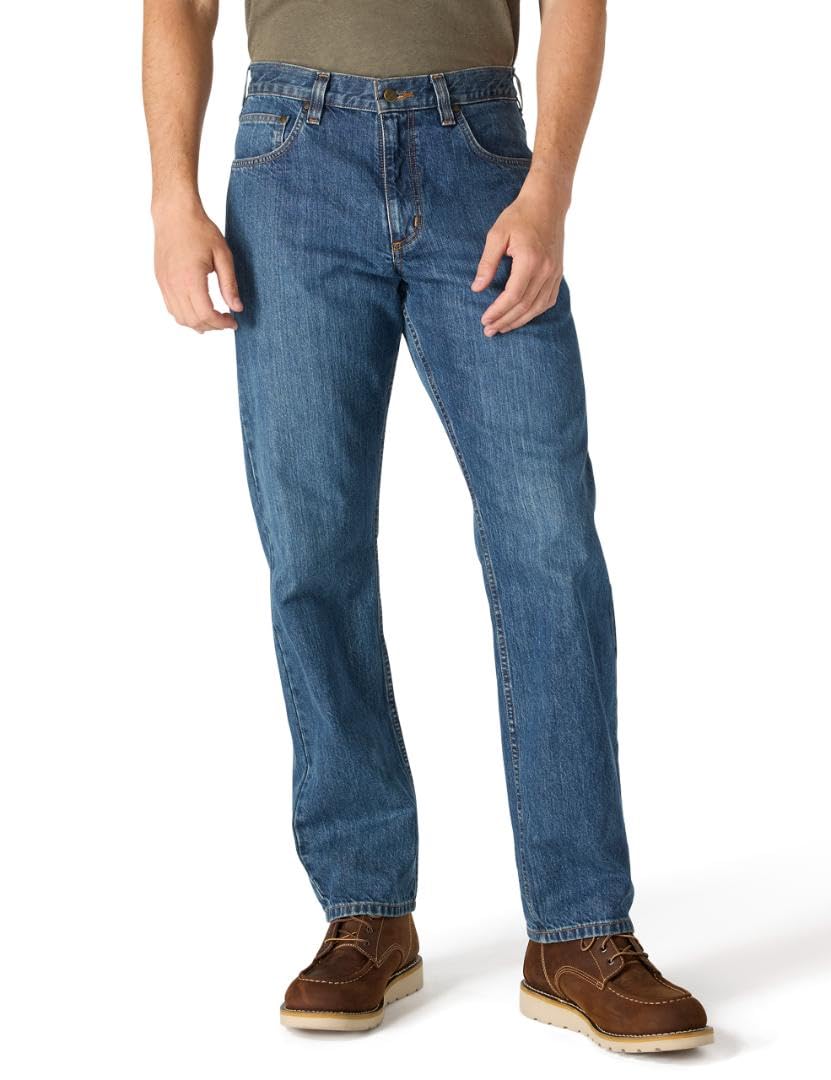 Carhartt Men's Relaxed Straight Jean, Bay, W34 x L32