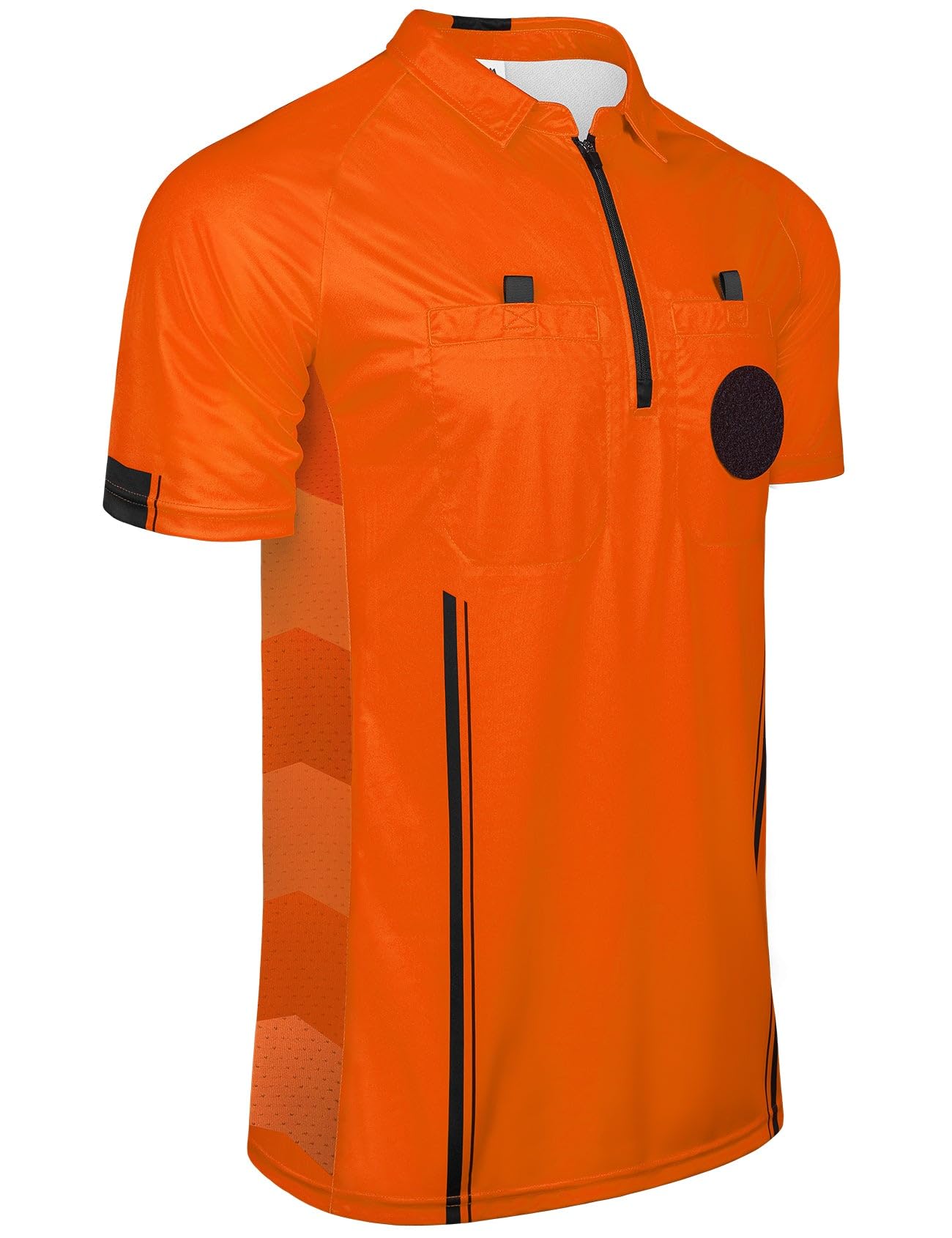 FitsT4 Sports Pro Soccer Referee Jersey Short Sleeve Ref Shirts Orange Large