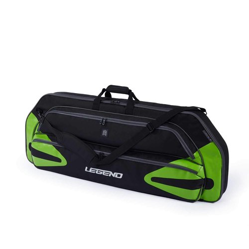 Legend Monstro Compound Bow Case - Soft Bow Case for Compound Bow, Padded Bow and Arrow Case for Archery Accessories, Premium Archery Bow Cases with 37" Arrow Tube Pocket for Travel - 44" Black/Green