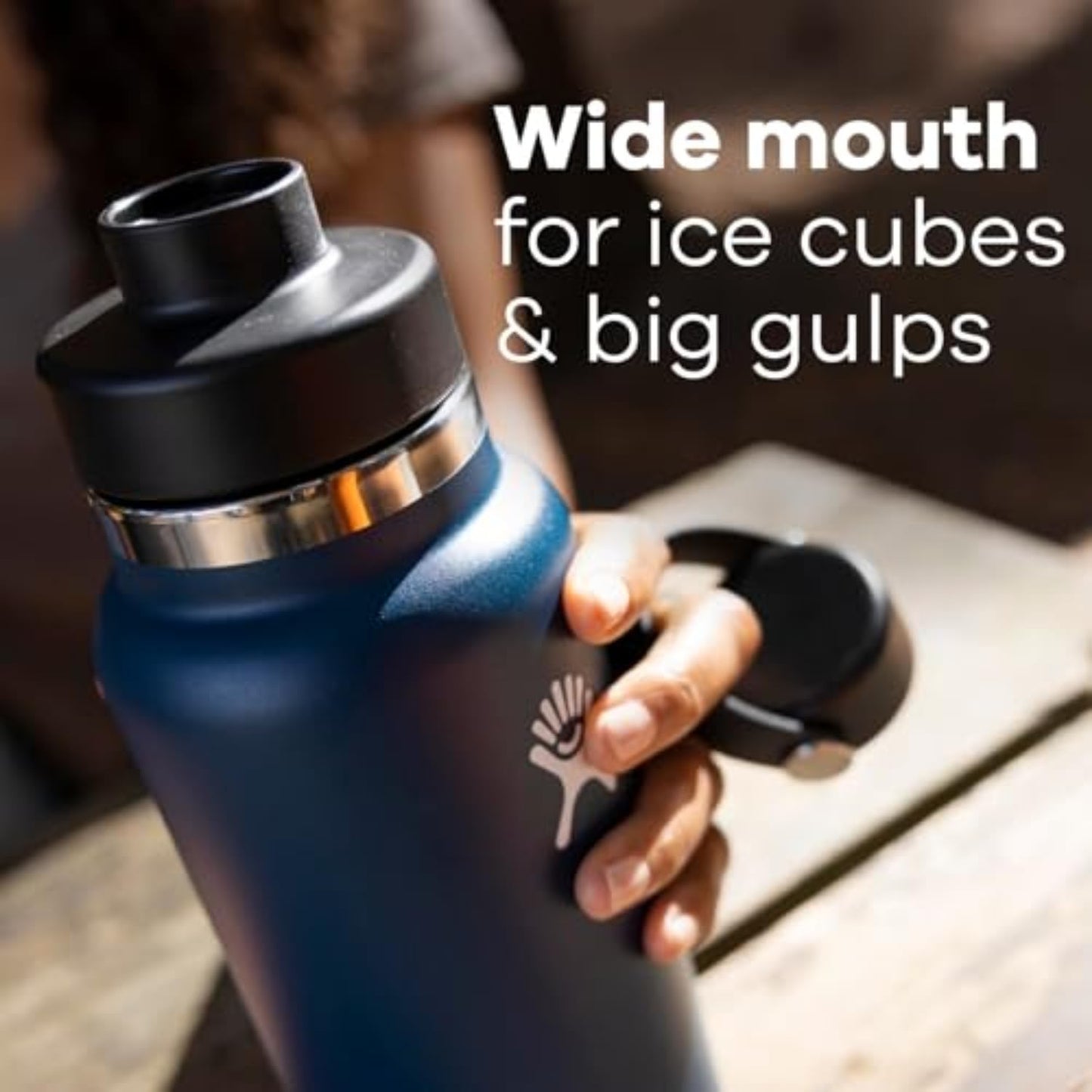 Hydro Flask Water Bottle - Insulated Stainless Steel - Wide Mouth Chug Lid, Non Spill, Leakproof in 40 Oz Cascade Blue