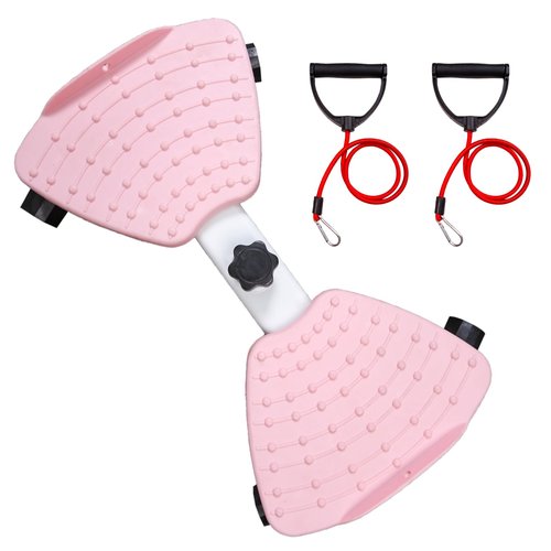 Waist Twister Machine with Resistance Bands - 300 lbs Weight Capacity, Non-Slip Twist Board, Noiseless Ab Twister for Belly Fat Loss, Home Gym Equipment for Women/Men