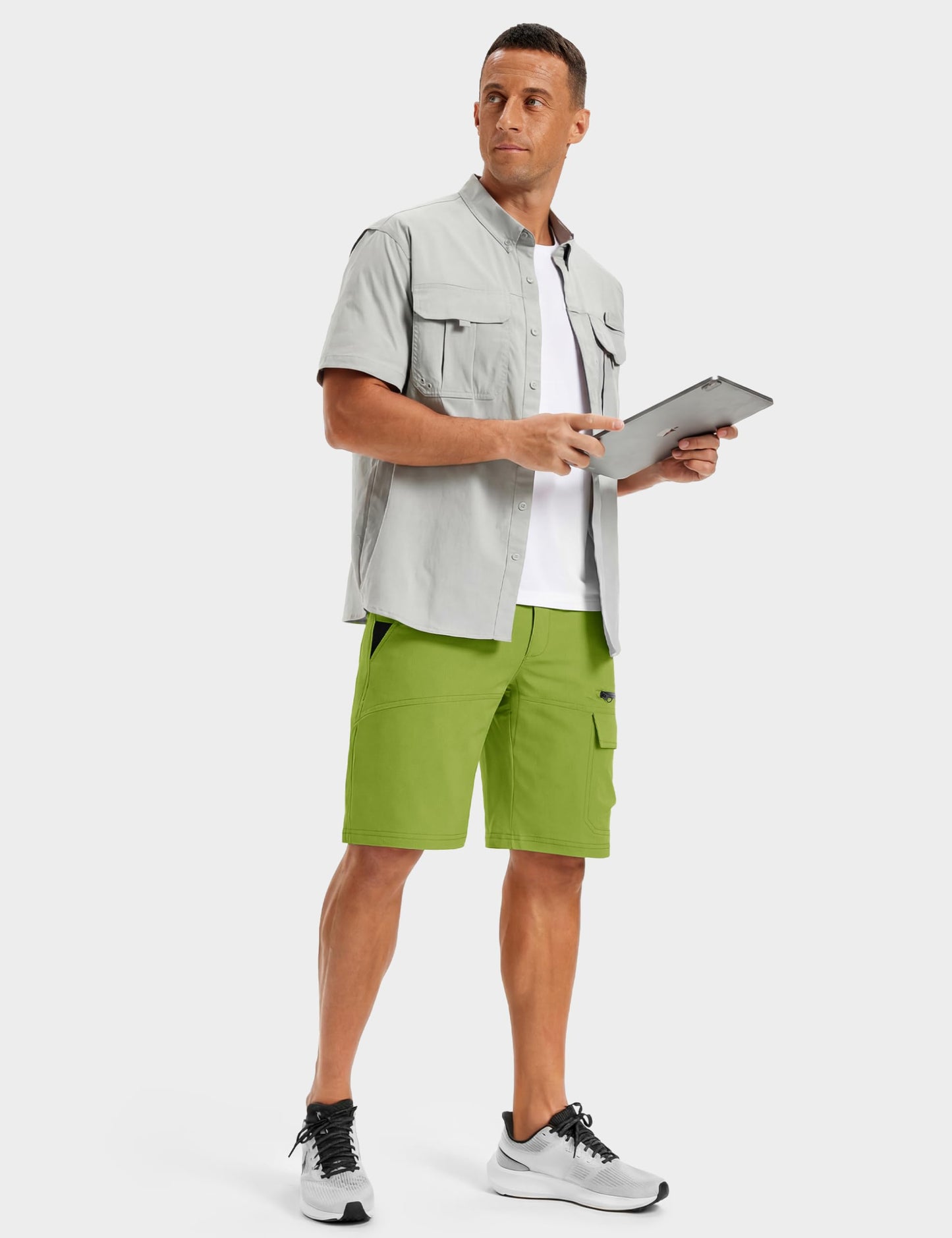 TACVASEN Mens Cargo Shorts Outdoor Casual Summer Hiking Golf Dress 10"