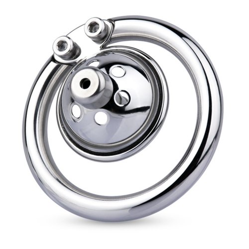 Stainless Steel Wearable Flat Inverted Cage with 1 Anti-Dislodgement Fixed Exercise Belt (55mm+ Metal Conduit)