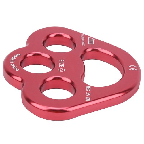 YOUTHINK 3 Holes Rigging Plate, Aluminum Alloy Descender Plate Multi Anchor Plate for Yoga Hammock Descender Rock Climbing