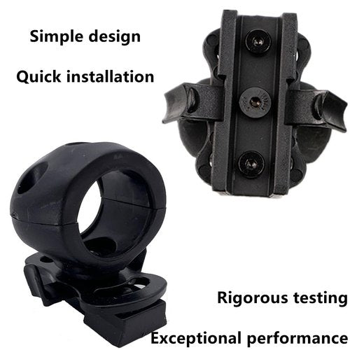 DKJEkdje Helmet Flashlight Holder Mount, Quick Release Tactical Airsoft Flashlight Clamp Mounting Bracket for Fast Helmet ARC Rail Fast ACH MICH Bump Helmet
