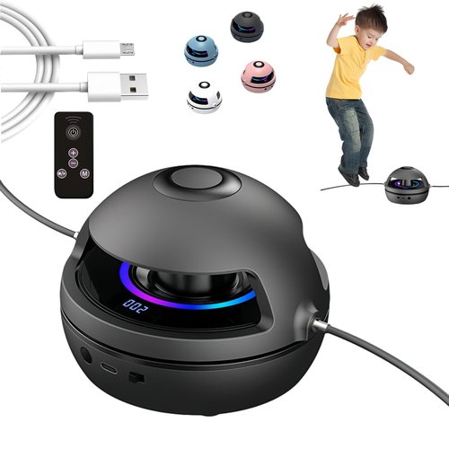 Smart Jump Rope Machine, Electric Music Jump Rope, Smart Counting Rope, 1-10 Speed Levels, Bluetooth Remote Control, Parent-Child Interactive, for Kids 4-12 and Adults