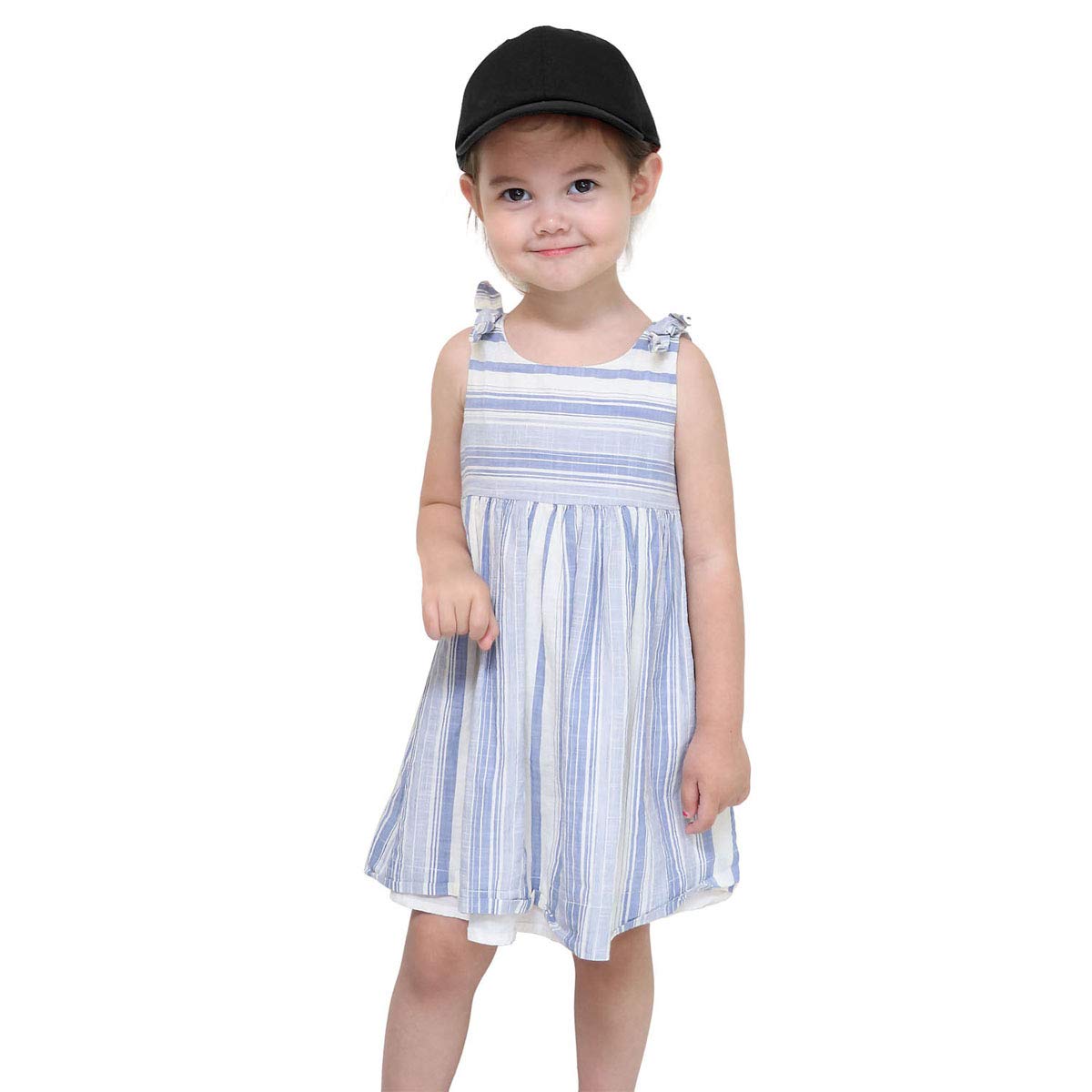 Falari Kids Boy Girl Baseball Cap Hat Washed Low Profile 100% Cotton Soft Lightweight Adjustable Size (6-9 Years, Black)