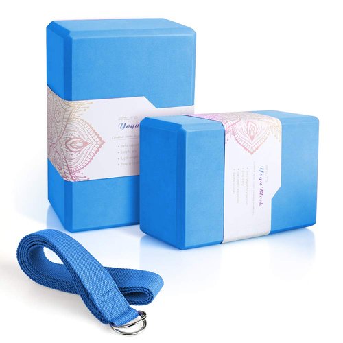 ARLTB 2 Pack Yoga Blocks 9"x 6"x 4" EVA Foam Blocks with Strap, High Density Block for Support and Deepening Poses
