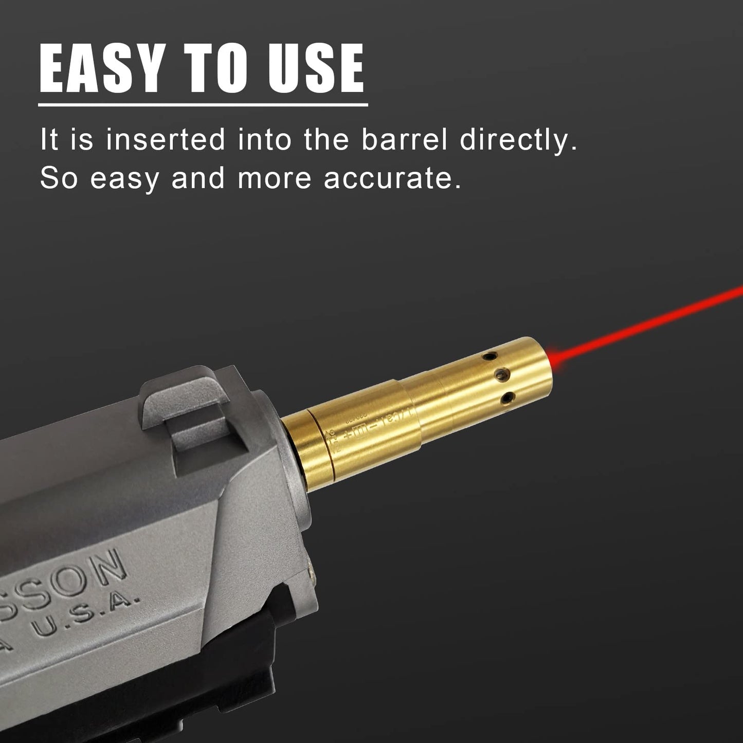 Angeebin Special Laser Boresighter End Barrel Laser Bore Sight Accurately and Easy to Fit Revolvers Pistols Rifle and Air Guns (.22LR/.223REM)