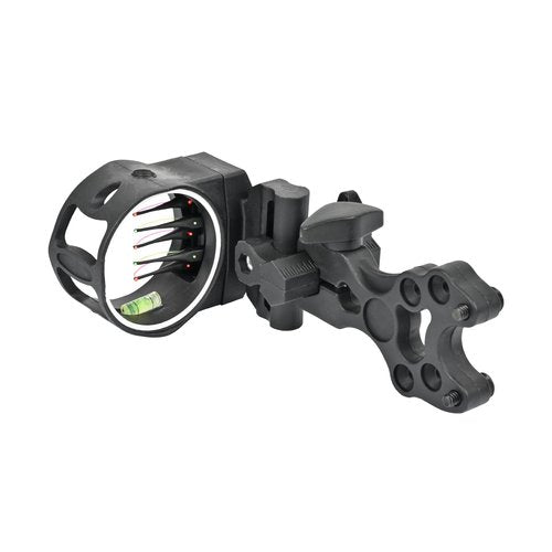 SOPOGER 5 Pin Bow Sight for Compound Bow .019??Fiber Optics Archery Recurve Bow Sight with Knobs Windage & Elevation Adjustable Archery Sights Right Handed for Hunting Competition Practice
