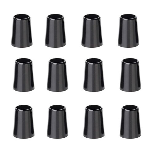 SummerHouse 12 Pieces Solid Black Flat Golf Iron Ferrules for Tapered 0.355 Shaft and 0.370 Shaft 0.500/0.750/1.000 Height Optional