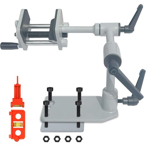 FANOWZUO Universal Bow Vise Bench Vise - 360° Adjustable Archery Bow Vise for Compound & Recurve Bows, Heavy-Duty Metal Construction, Stable Table Mount for Bow Tuning, Maintenance & Repair Bow Press
