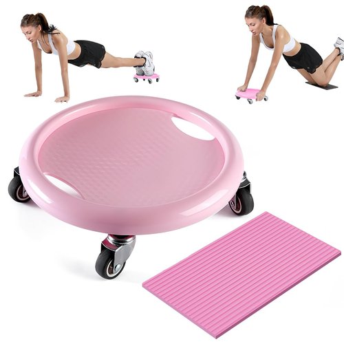Ab Roller Wheel, Women's Multifunctional Abdominal Wheel Board with Mat, 360° Rotating, for Full Body Fat Burning Tummy Weight Control Gym or at home workout equipment