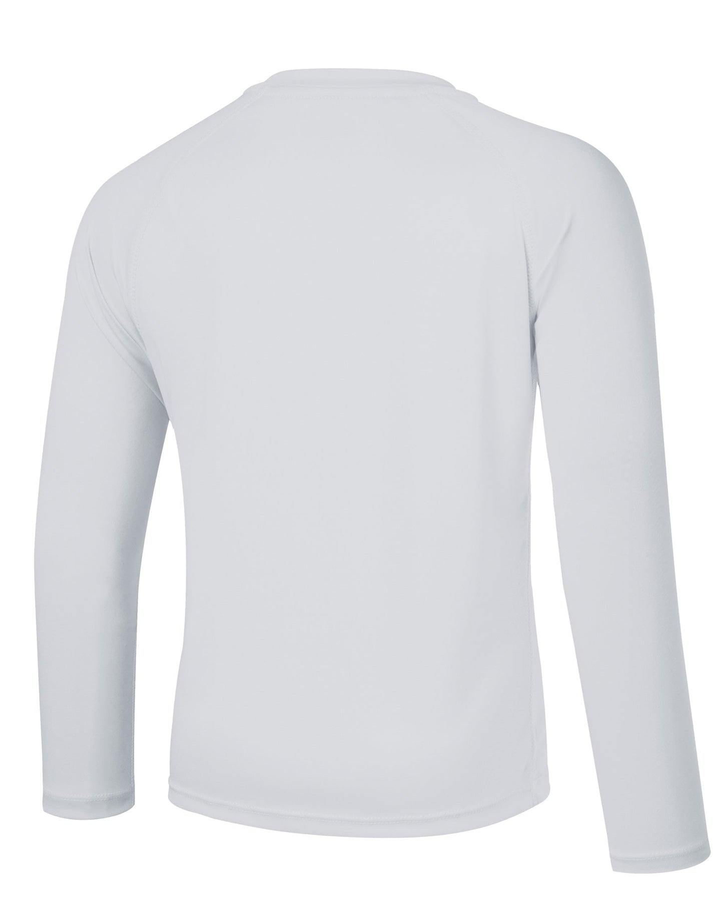 Willit Boy's UPF 50+ Sun Protection Shirt Long Sleeve Rash Guard Swim Shirts Youth SPF Fishing Quick Dry Shirt White L